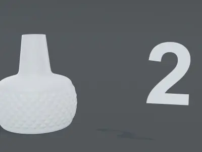 Vases pack Hard-poly 3D model