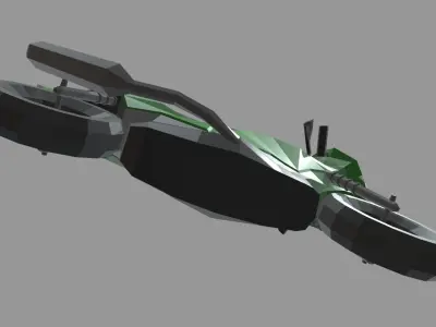 Low Poly Motorbike 05 Low-poly 3D model