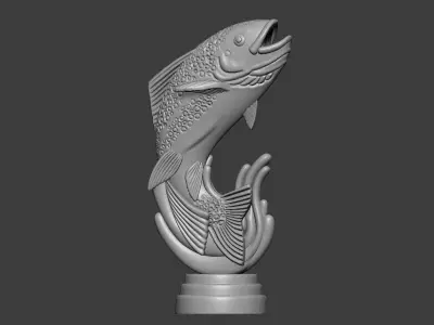 Trout Sculpture 3D print model