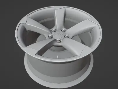 Audi Rotor - Wheels - Game Ready Low-poly 3D model