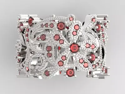 Full Set Jewelry 3d stl cad eternity ring model rr0004 3D print model