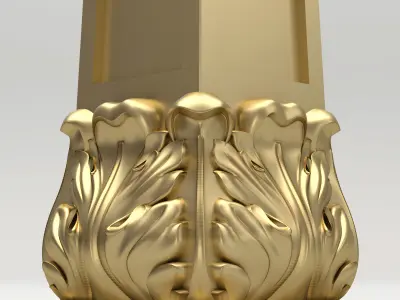 Carved Column 3D model purchase