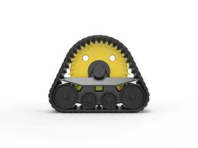Rear Track of tractor Scale 1 to 25 3D print model