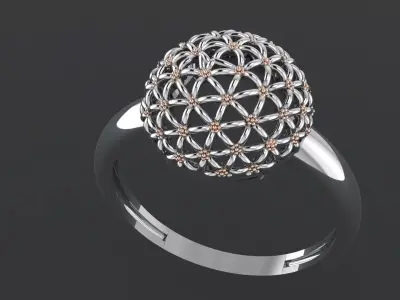 Women JEWELRY RING Engagement Ring Luxury Ring  3D print model