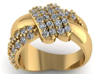 LUXURY ENGAGEMENT DIMOND RING 3D PRINTABLE MODEL 3D print model