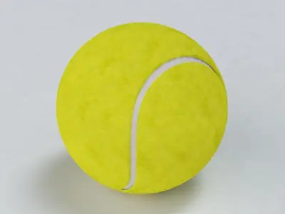 Yellow Tennis Ball Low-poly 3D model