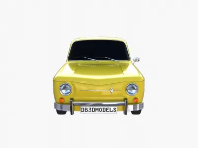 Renault 8 Yellow 3D model