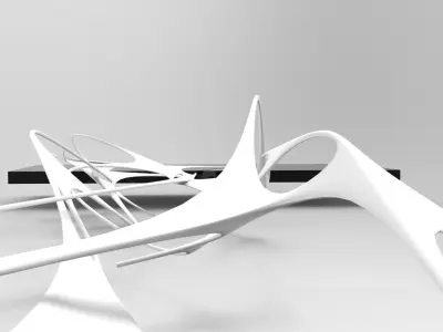 Orginic Bridge Low-poly 3D model