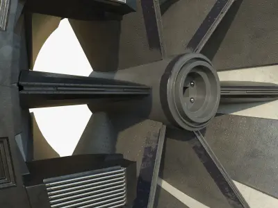 Sci fi ventilation Low-poly 3D model