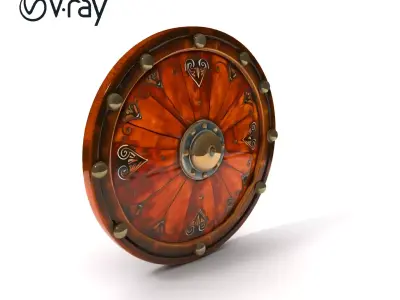 Medieval Ornate Shield D Model Pack Low-poly 3D model