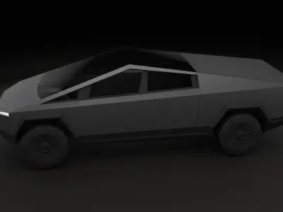 Tesla Cybertruck  Low-poly 3D model