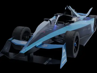 F1 car 3d textured model  Low-poly 3D model