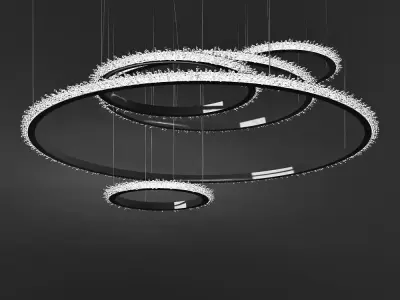 Halo Crystal Chandelier 3D model