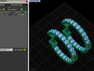 Classic round earrings 3D print model