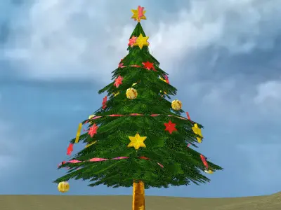Christmas tree Low-poly 3D model