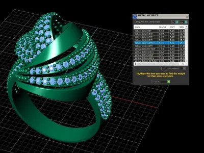 Luxury jewelry Ring 3dm 3D print model