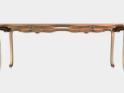 Carved dinner table for cnc 14 3D model