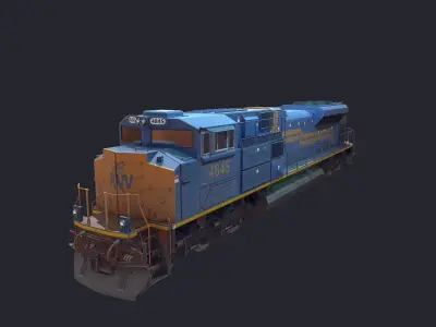 EMD-SD70ACe Locomotion Low-poly 3D model