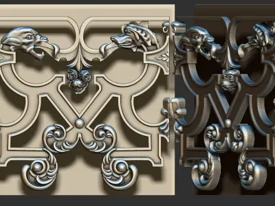 staircase castle ANTIQUE ornament 3D model