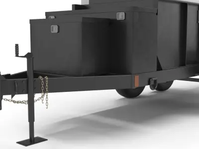 Kohler Big Industrial Mobile Diesel Generators Double 3D model