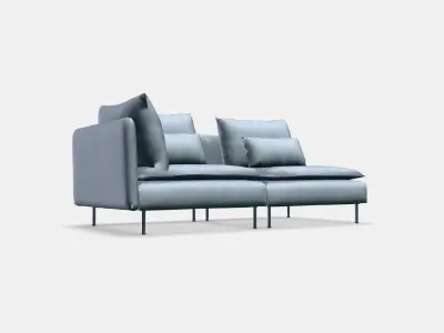 SODERHAMN 3-seat sofa 4 Low-poly 3D model