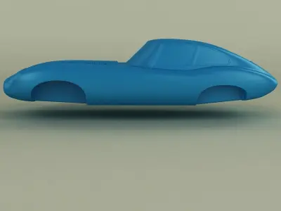 Jaguar E-type solid body 3D model