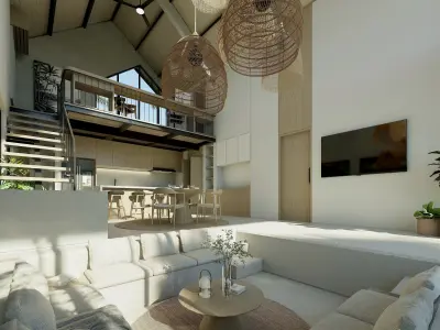 D5 Render Scene VILLA UBUD BALI 3D model