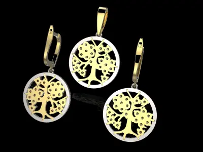 EARRINGS PENDANTS N06 3D print model