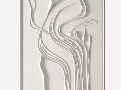 Wall Decor Set 04 3D Model Collection