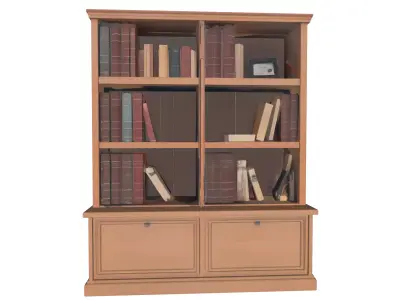 BOOKSHELF 3D model 4