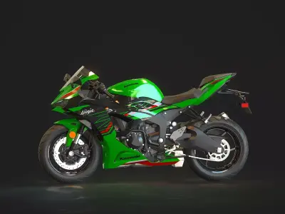 Base model Kawasaki ZX 6R 2024 3D model