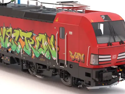 Siemens Vectron DB with Graffiti 3D model