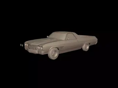 CHEVROLET 1970 El Camino ss 3D PRINT MODEL 3D print model