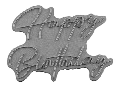 Happy Birthday Neon Sign 3D model