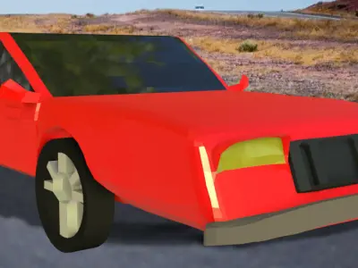 Low Poly Default Car Low-poly 3D model