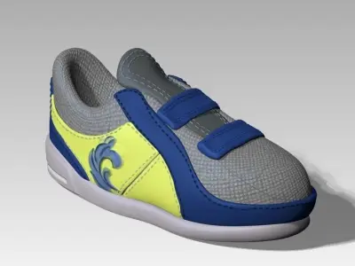 Cartoon sport shoe Low-poly 3D model