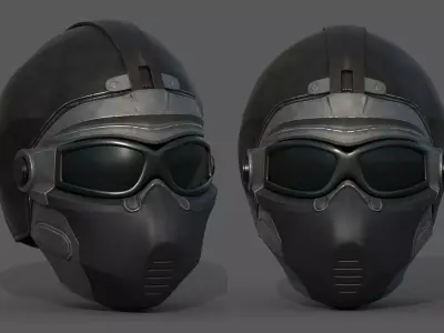 Helmet scifi military soldier armor develop fantasy  Low-poly 3D model