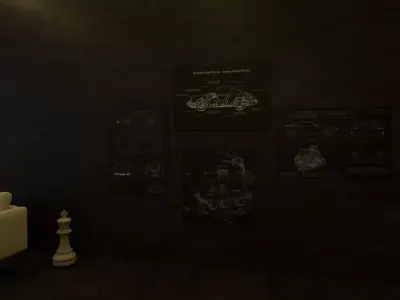 Nordic Luxury High-tech Living Room  3D model