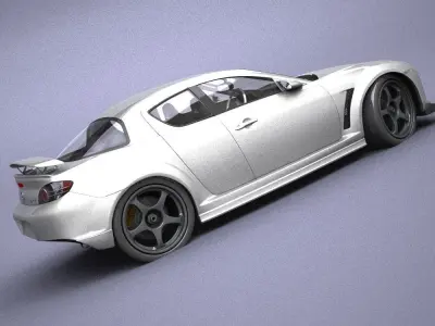 Mazda Speed RX8 model in Lightwave 3D 3D model