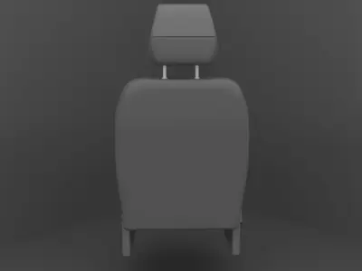Car Seat 04 Low-poly 3D model
