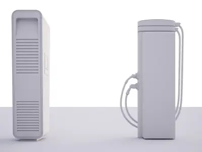 Fuel Dispenser Electric Car Charging Station 3D model