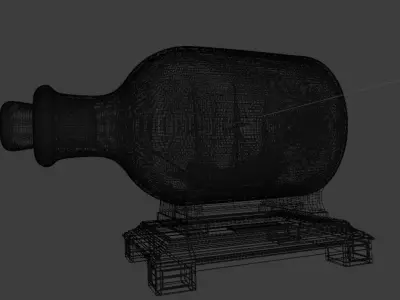 Ship-in-bottle ship in bottle 3D model
