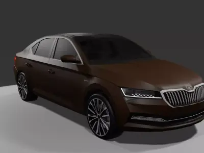 Skoda Superb LK  Low-poly 3D model