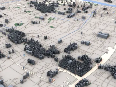 Shanghai City China  3D model