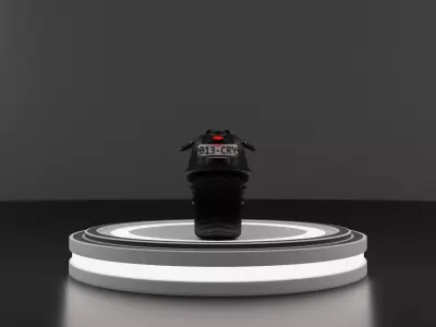 Black Motorcycle 3D model