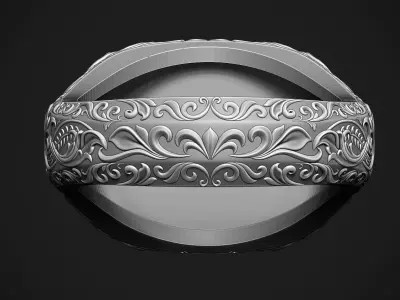Floral Ring 3 3D print model
