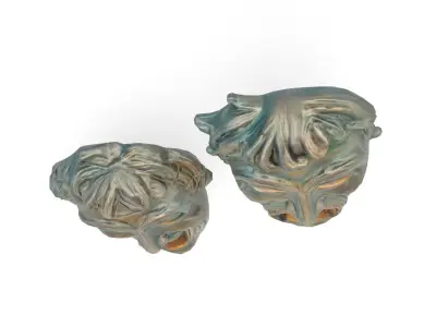 Greek theater masks Low-poly 3D model