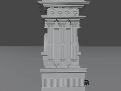 Roman Architecture Gate Low-poly 3D model