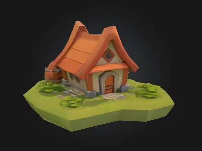 Cottage Haven  Cozy Fantasy Cottage 3D Model 3D model