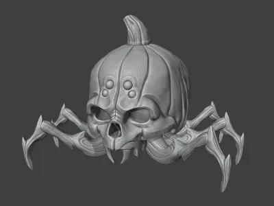 Pumpkin Spider  3d Print collectible 3D print model
